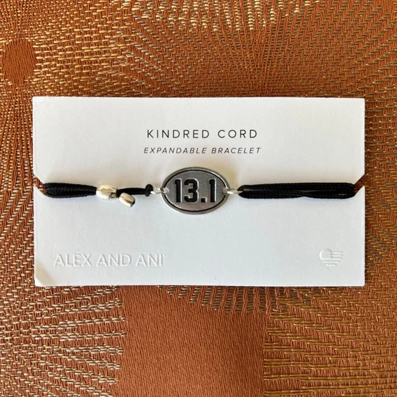 Alex And Ani Kindred Cord - Half Marathon 13.1 - Sterling Silver - Picture 1 of 2
